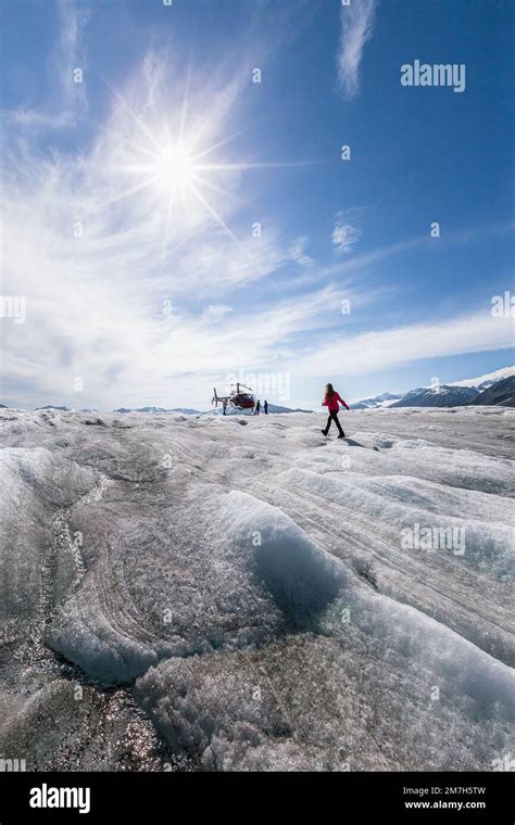 West Fork Glacier Helicopter Tours Denali Alaska Photography Stock Photo - Alamy