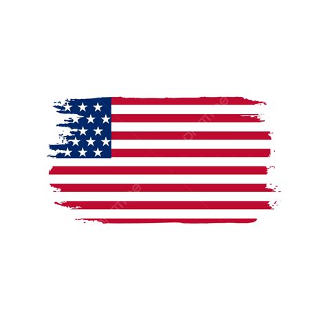 American Flag Brush Vector, American Flag, Flag Brush, Us Flag PNG and ...