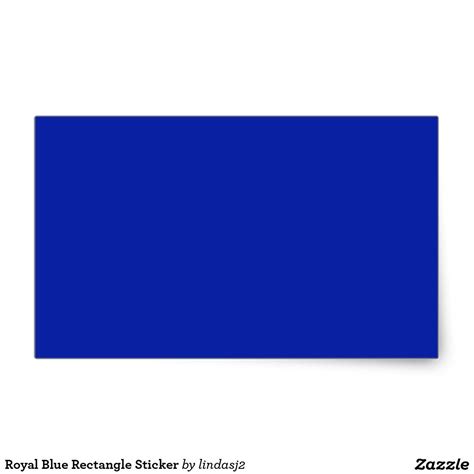 Royal Blue Rectangle Sticker | Zazzle