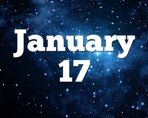 January 17 Birthday horoscope - zodiac sign for January 17th