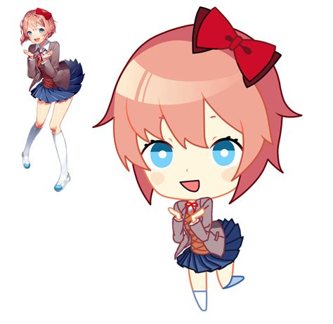 Hd Sleeping Chibi Monika Sprites Ddlc Png Sayori Chibi Chibi Anime ...