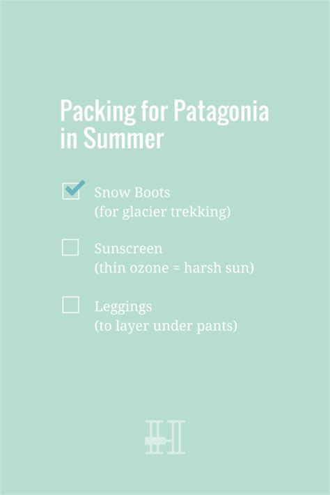 Packing Essentials for Patagonia in the Summer • Her Packing List