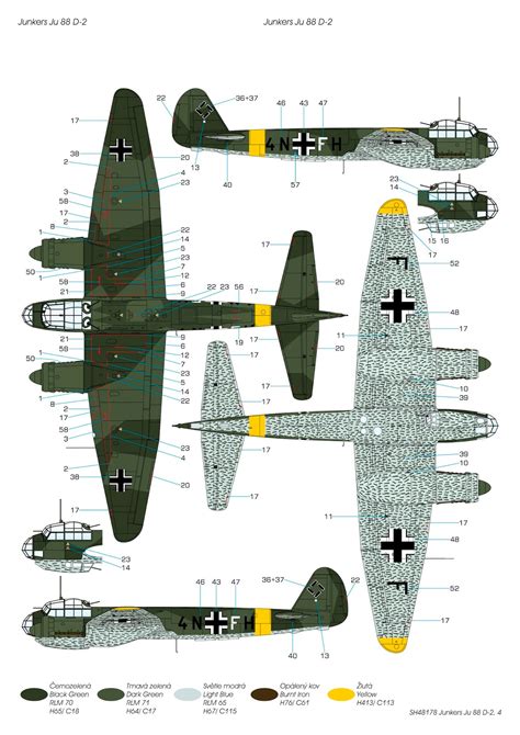 Junkers Ju 88 D-2/4 in 1/48 (SH48178) – camouflage schemes unveiled