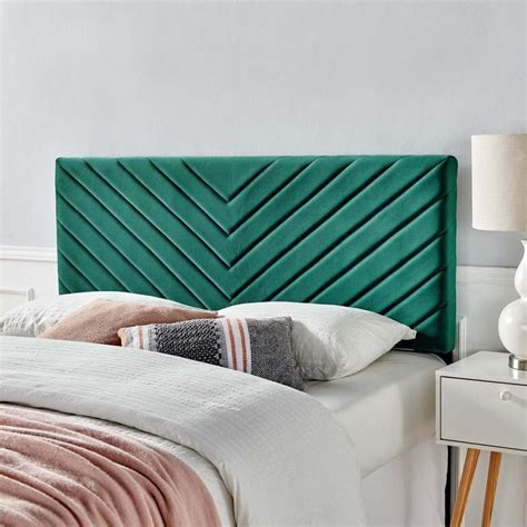 MODWAY Alyson Angular Channel Tufted Performance Velvet Twin Headboard ...