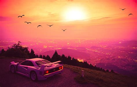 Retro Car Sunset Wallpapers - Wallpaper Cave