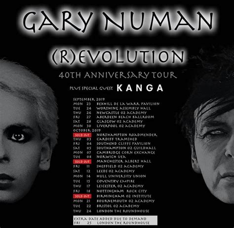 Gary Numan (R)evolution Tour 2019 – 40th Anniversary w/ Kanga – full in bloom