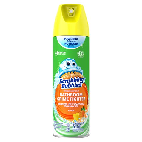 Scrubbing Bubbles Disinfectant Bathroom Grime Fighter Aerosol, Citrus, 20 oz - Walmart.com ...