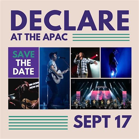 Declare@APAC, APAC- Arbogast Performing Arts Center, Troy, 17 September 2023 | AllEvents.in