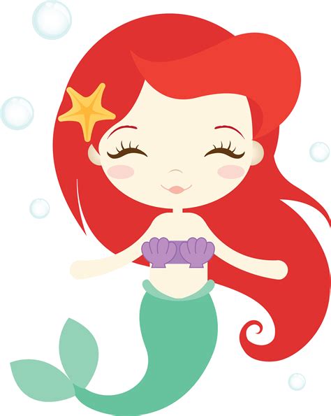 Ariel Mermaid, Ariel The Little Mermaid, Baby Mermaid, - Cute Mermaid - Free Transparent PNG ...