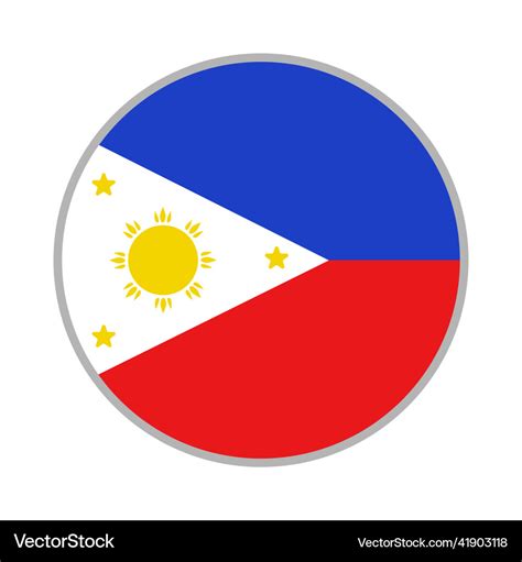 Round philippine flag icon a country in southeast Vector Image