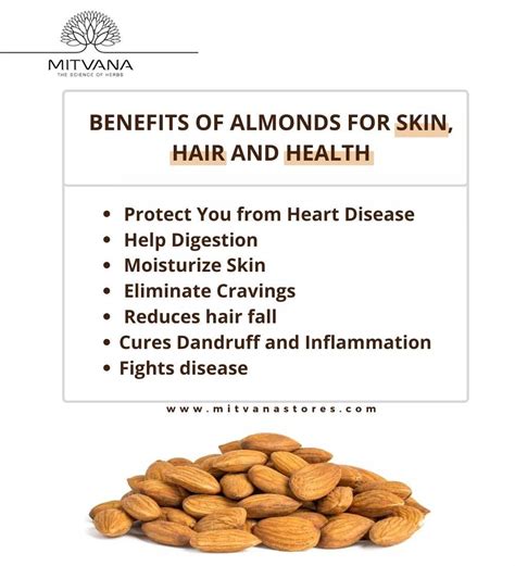 Benefits of Almonds for skin, hair, and health. | Almond benefits ...