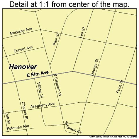 Hanover Pennsylvania Street Map 4232448