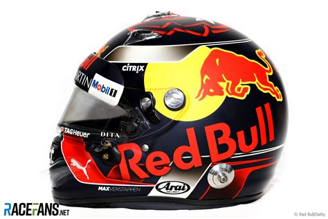 Max Verstappen, Red Bull, helmet, 2018 · RaceFans