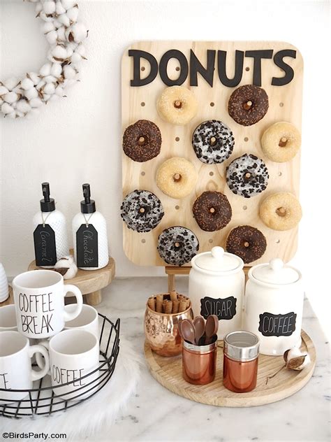 How to Style a Coffee and Donuts Bar for a Party - Party Ideas | Party ...