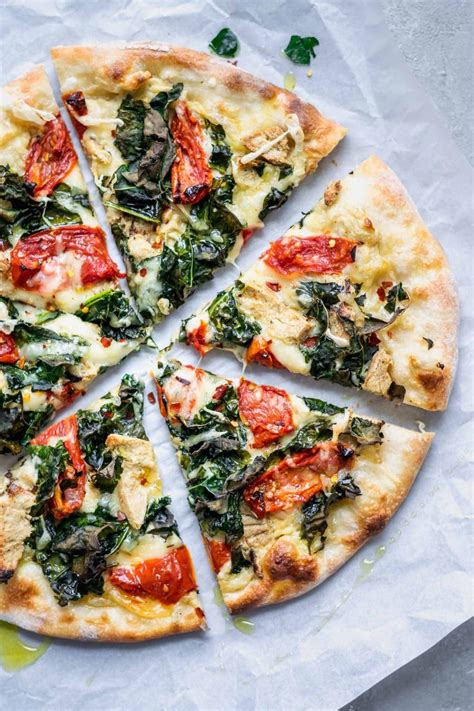 Crispy Kale, Roasted Tomato, and Vegan Chicken White Sauce Pizza • The Curious Chickpea