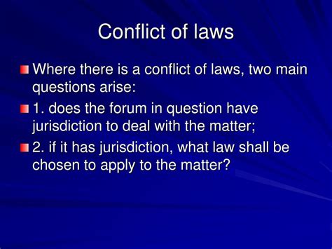 PPT - CONFLICT OF LAWS PowerPoint Presentation, free download - ID:4199644