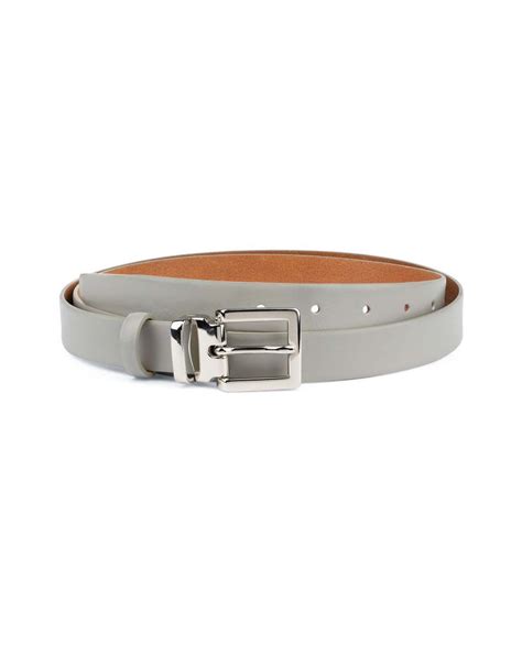 Buy Grey Leather Belt | Men's 1 inch | LeatherBeltsOnline.com