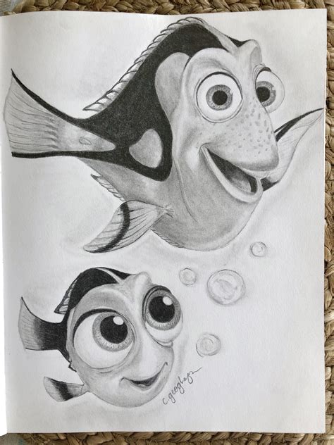 Disney Dory Artwork | Drawing cartoon characters, Dory drawing, Disney ...