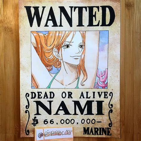 3840x2160px, 4K Free download | Nami Watercolour Wanted Poster, luffy wanted poster HD phone ...