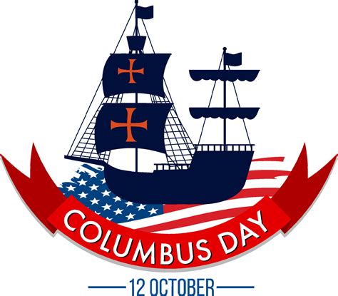 Happy Columbus day banner with flagship 5229953 Vector Art at Vecteezy