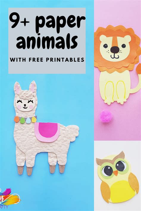 9+ Paper Animals Crafts - Color Me Crafty