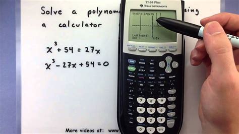 Pre-Calculus - How to solve a polynomial equation using a calculator ...