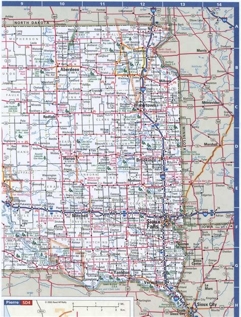 Printable South Dakota Map