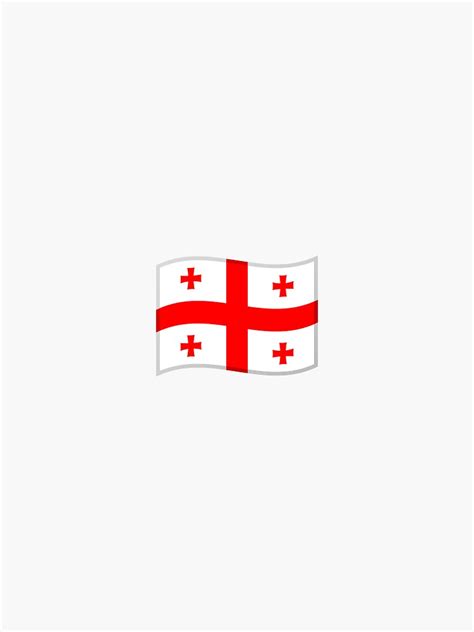 " Georgia Flag Emoji" Sticker by Stickypegatinas | Redbubble