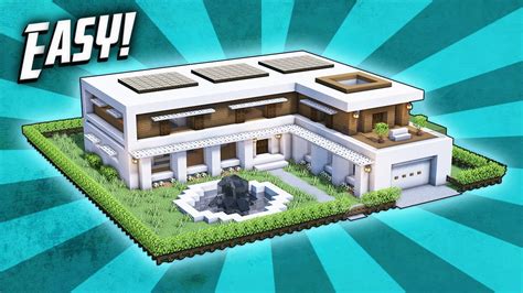 Minecraft: How To Build A Modern Mansion House Tutorial (#34) - YouTube