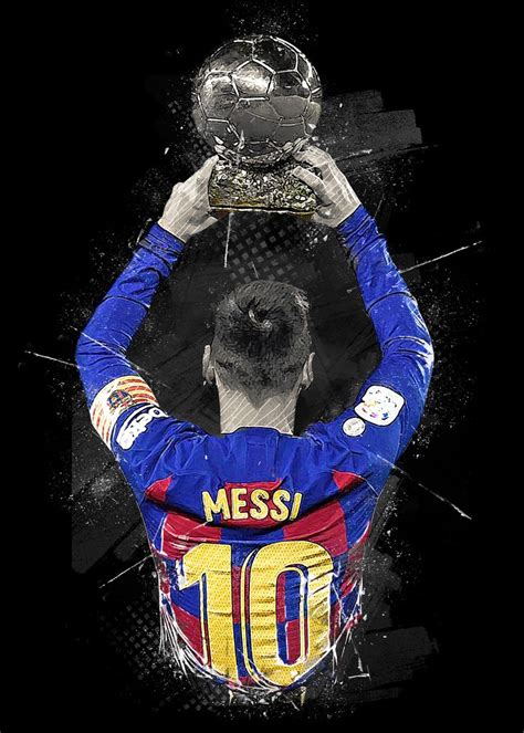 Lionel Messi Ballon d'Or Paintings Art | Lionel messi posters, Lionel ...