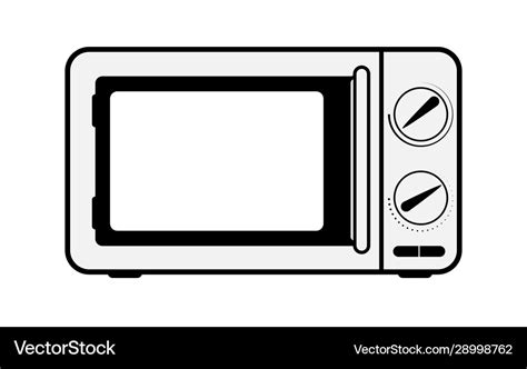 Home appliances simple drawing microwave oven Vector Image