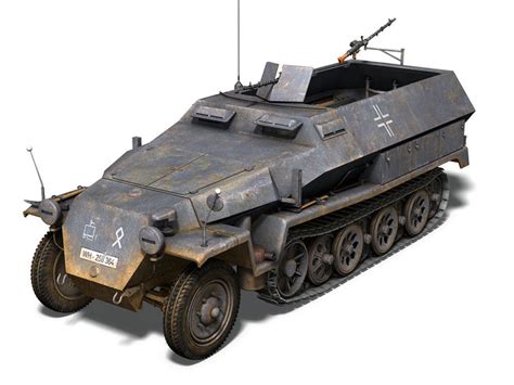 SD KFZ 251 1 - Ausf C - Half-track - 14PD 3D Model .obj .3ds .fbx .c4d ...