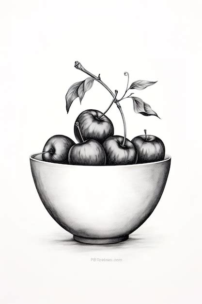 Premium AI Image | A drawing of apples with a leaf on it