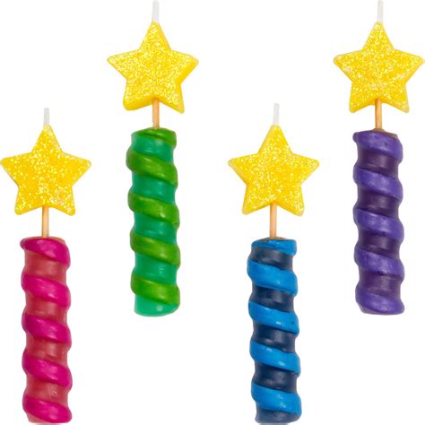 Star-topped Spiral Birthday Candles - PartyBell.com