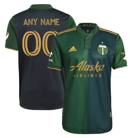 Men's Portland Timbers adidas Green 2021 Primary Authentic Custom Jersey