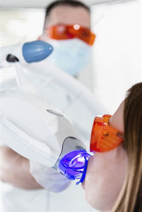 Laser teeth whitening procedure - Stock Image - F024/5641 - Science ...