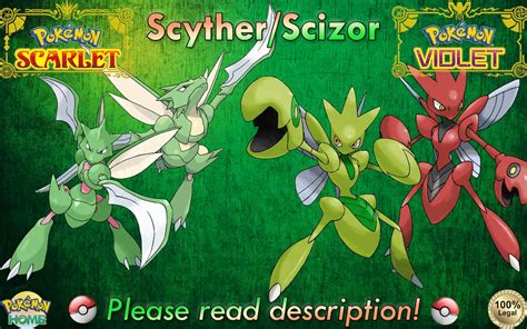 Shiny/non-shiny Scyther/scizor 6IV Pokémon Scarlet/violet - Etsy