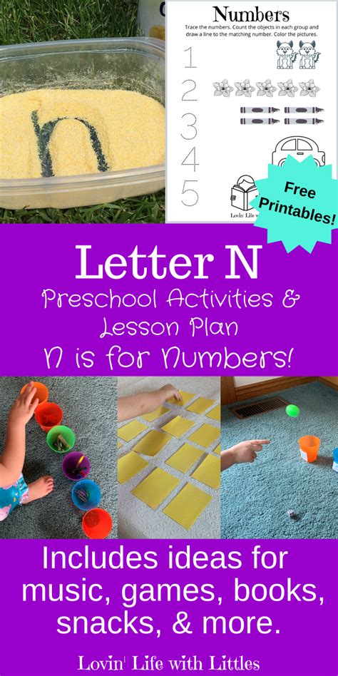 Letter N Preschool Activities (And Free Preschool Lesson Plan: N is for Numbers!) • Lovin' Life ...