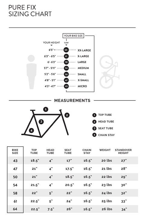 Sizing Chart – Pure Cycles