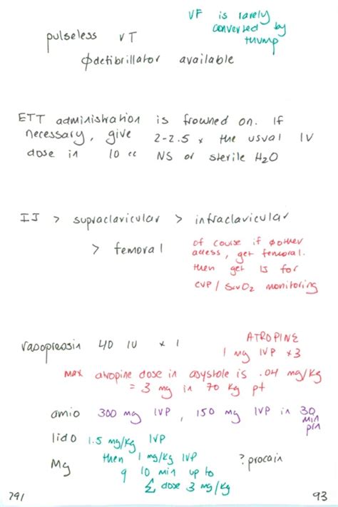 791. Indications for precordial thump / General guideline for ETT administration of resus drugs ...