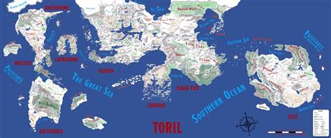 Full map of Toril from the Forgotten Realms Campaign Setting