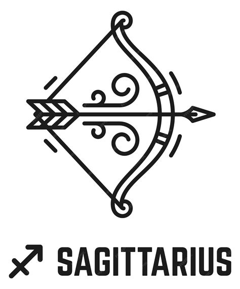 Premium Vector | Sagittarius symbol Zodiac line icon Astrology sign