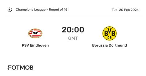 PSV Eindhoven vs Borussia Dortmund - live score, predicted lineups and H2H stats