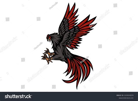 Rooster Fighter Color Vector Logo Stock Vector (Royalty Free ...