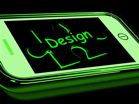 Free photo: Design On Smartphone Shows Mobile Designing - Art ...