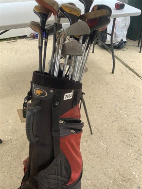 Golden Bear golf bag with assorted clubs lot 2684 | EstateSales.org