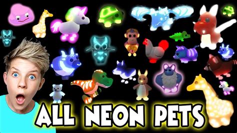 ALL NEON PETS in Roblox Adopt Me!! Adopt Me Neon Inventory Tour ...