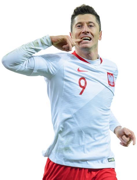 Robert Lewandowski Poland football render - FootyRenders