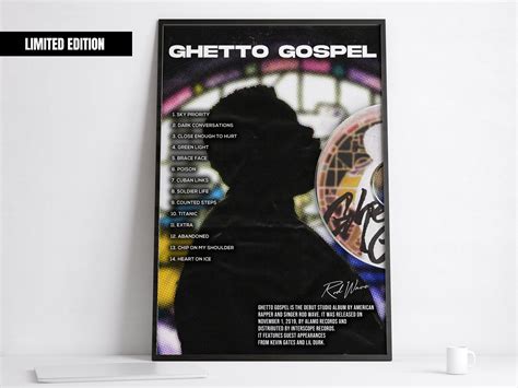 Rod Wave ghetto Gospel Album Music Print Poster, Vinyl Record Plaque Rod Wave Fan Posters and ...