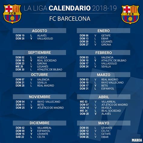 Espacioso Valle Modales calendario la liga fc barcelona mezcla Justicia ...